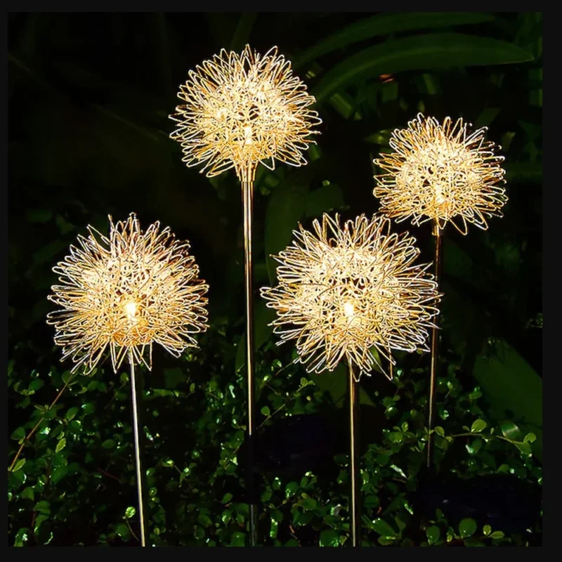 Solar LED Gartenlampe ( 2 Stück) Löwenzahn-Design mit Spieß | Karnz