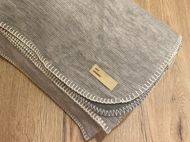 Decke SOFT SEALINE Biobaumwolle 140x200cm grau