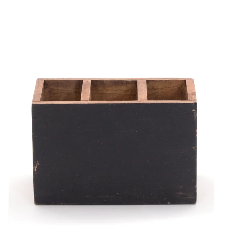 BESTECKKASTEN mit Tafel | Mahagoni Holz, 18 cm | Tischbutler