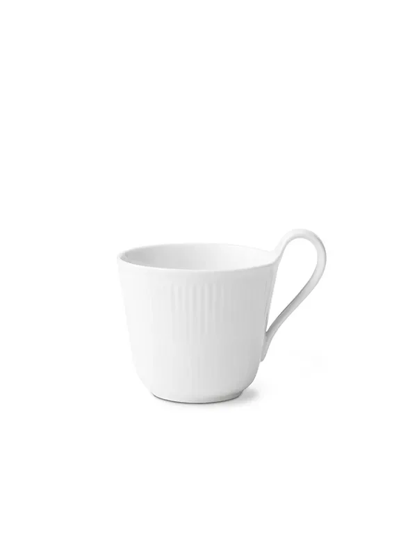 Royal Copenhagen Weiß Riflet, Hochhenkelbecher 33 cl