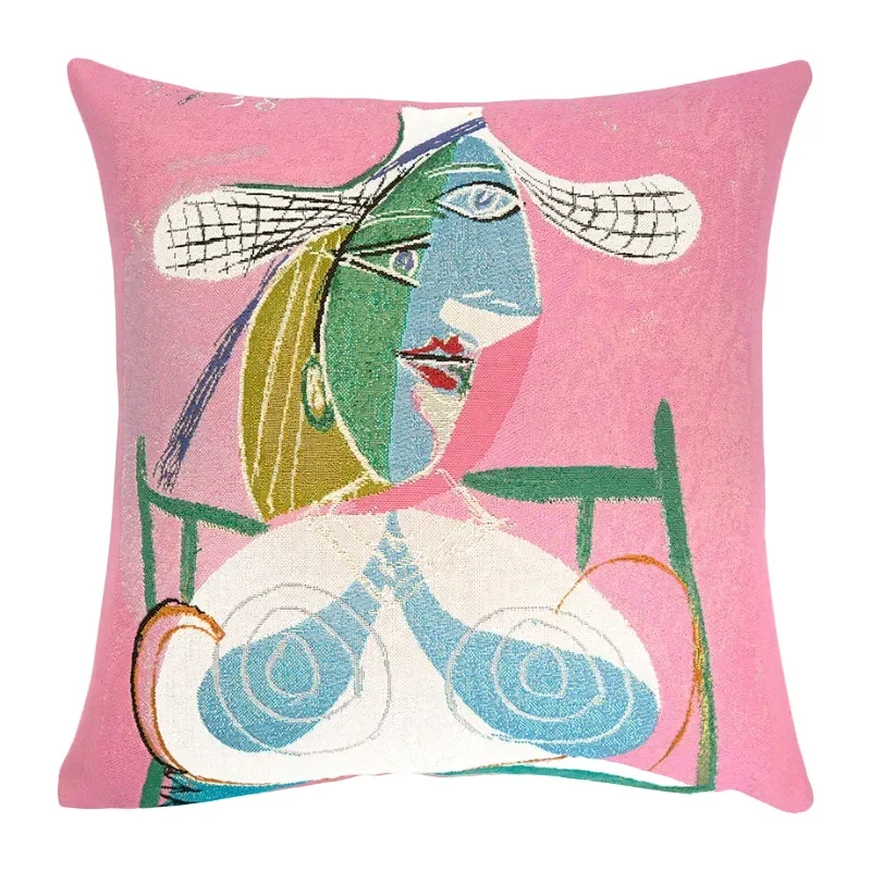 Picasso Femme assise au chapeau de paille Kissen von Poulin Design