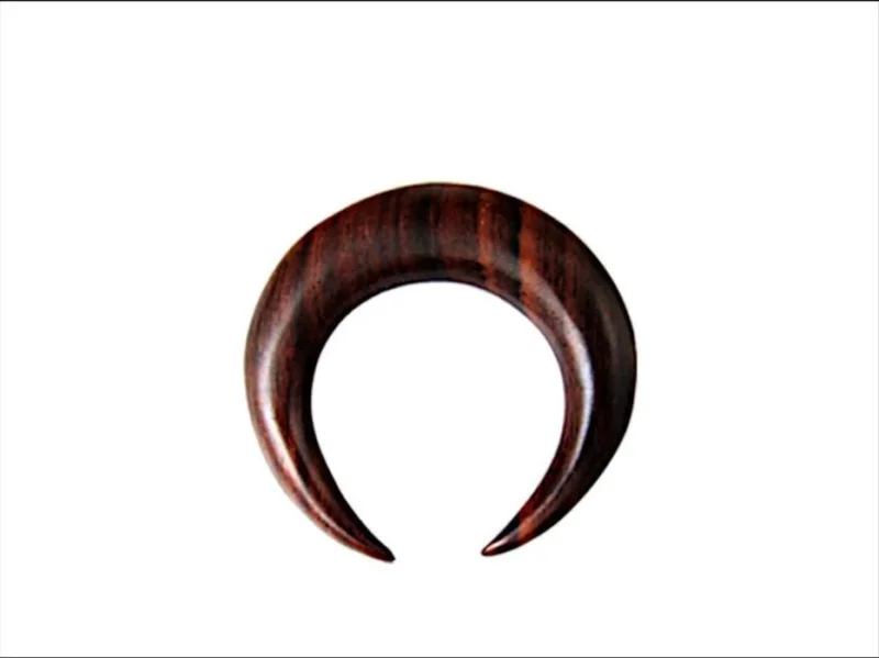 Holz Septum Lobe Ohr Piercing Sichel 3mm 4mm 6mm