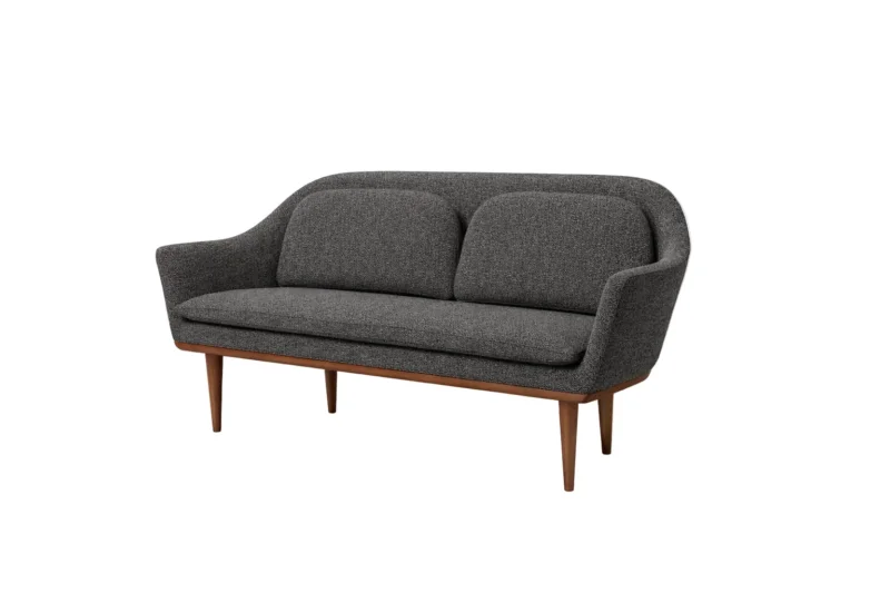 Lunar Sofa, Walnuss, Main Line Flax 16 HR von Stellar Works