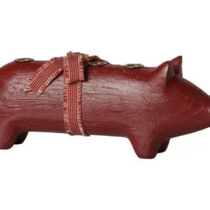 Maileg - Kerzenständer Rot Schwein, Medium Advent
