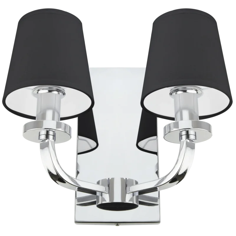 Wandleuchte New York Chrom Schwarz