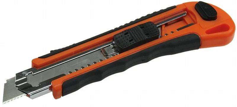 Abbrechmesser mit 18mm-Klinge Ergo-Griff mit Metallschaft + 2 Klingen