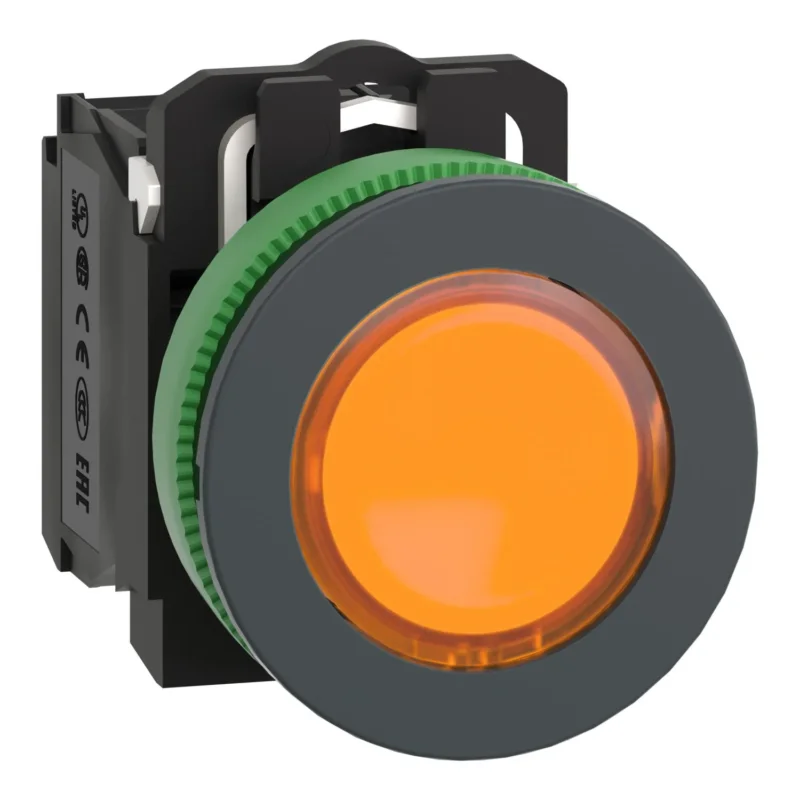 Schneider Electric - Drucktaster, Komplettgerät Leuchtdrucktaster XB5FW35B5 or,30mm,24V,IP69K