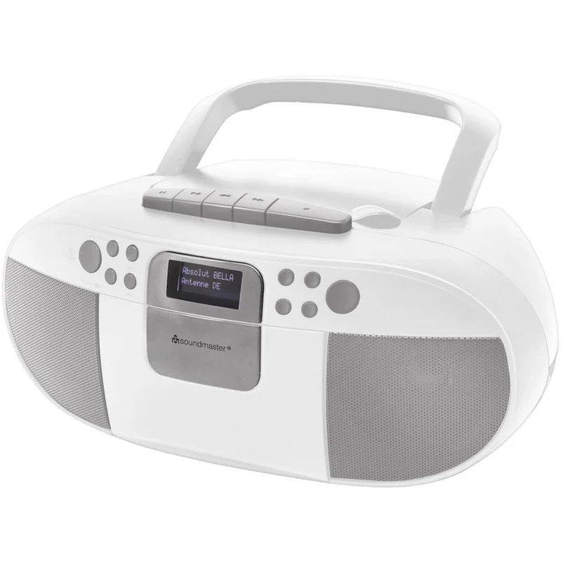 Soundmaster - Radio DAB+Boombox SCD7800WE ws CD/MP3,USB,Kassette