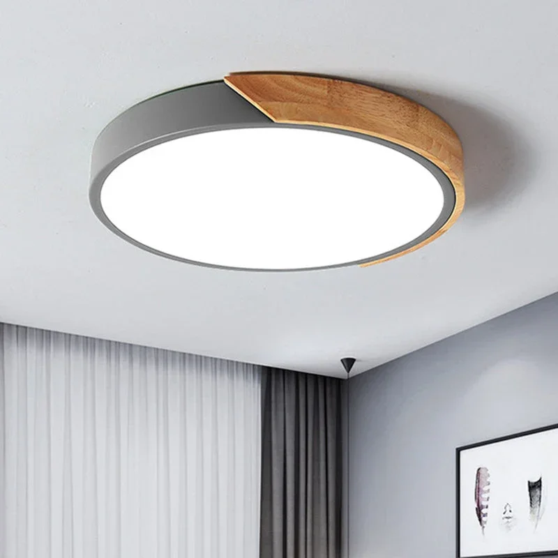 Moderne LED-Deckenlampe für Schlafzimmer - Energiesparende Acryl- und Metall-Einbauleuchte, Verschiedene Farben | Karnz