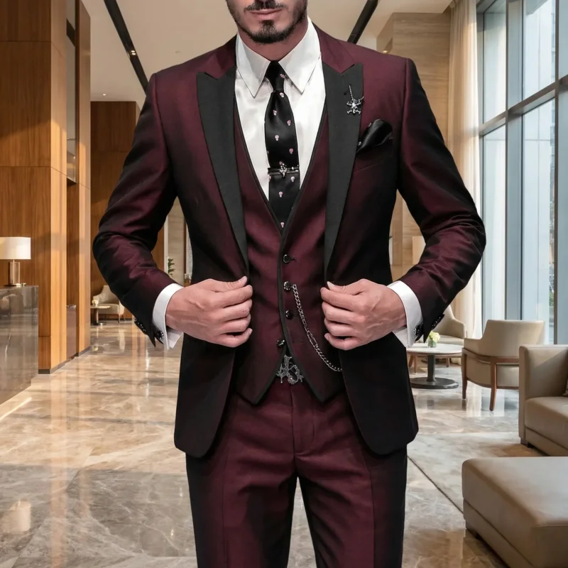 3-Piece Slim Fit Formal Suit - Seth