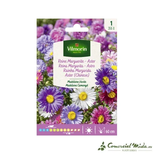 VILMORIN Semillas Reina Margarita Simple Variada