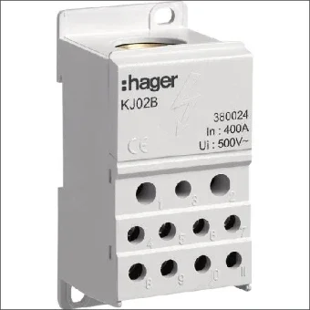 HAGER KJ02B Einbaueinheit mit Verteilklemmen 95 mm