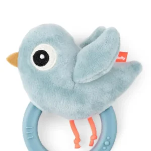Done by Deer Rassel mit Beißring 'Birdee' blau