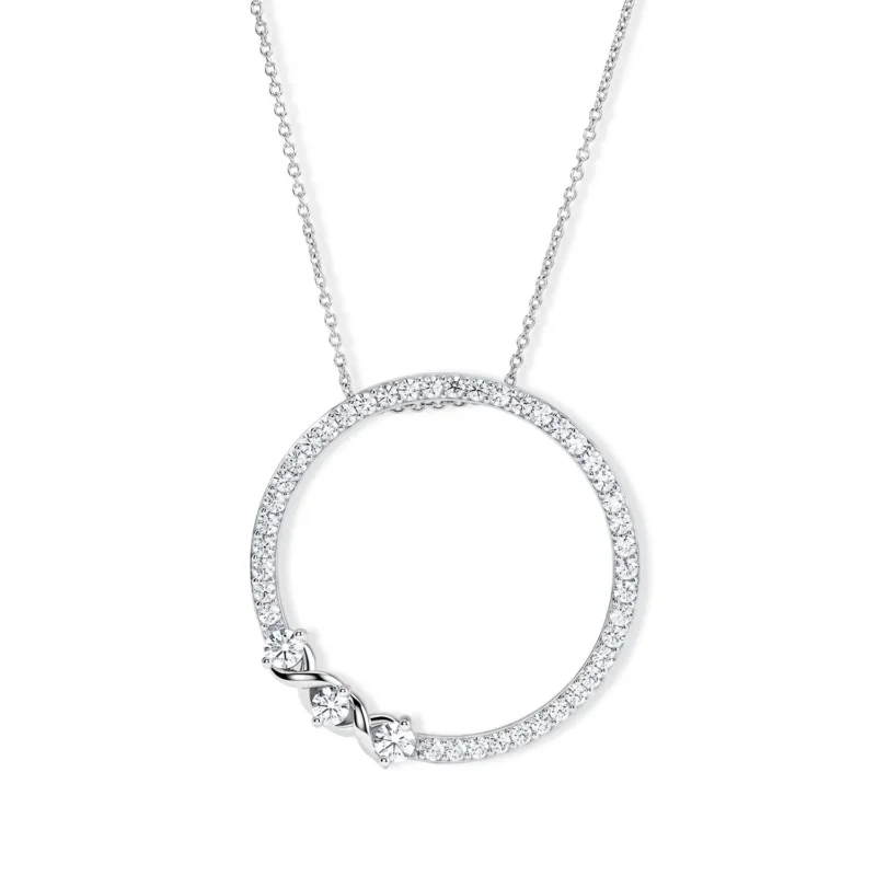LUXURIANT DIAMOND - Lab Grown Diamant SI-GH Schmuckset ca. 50 cm 925 Silber Rhodiniert ca. 1.00 ct