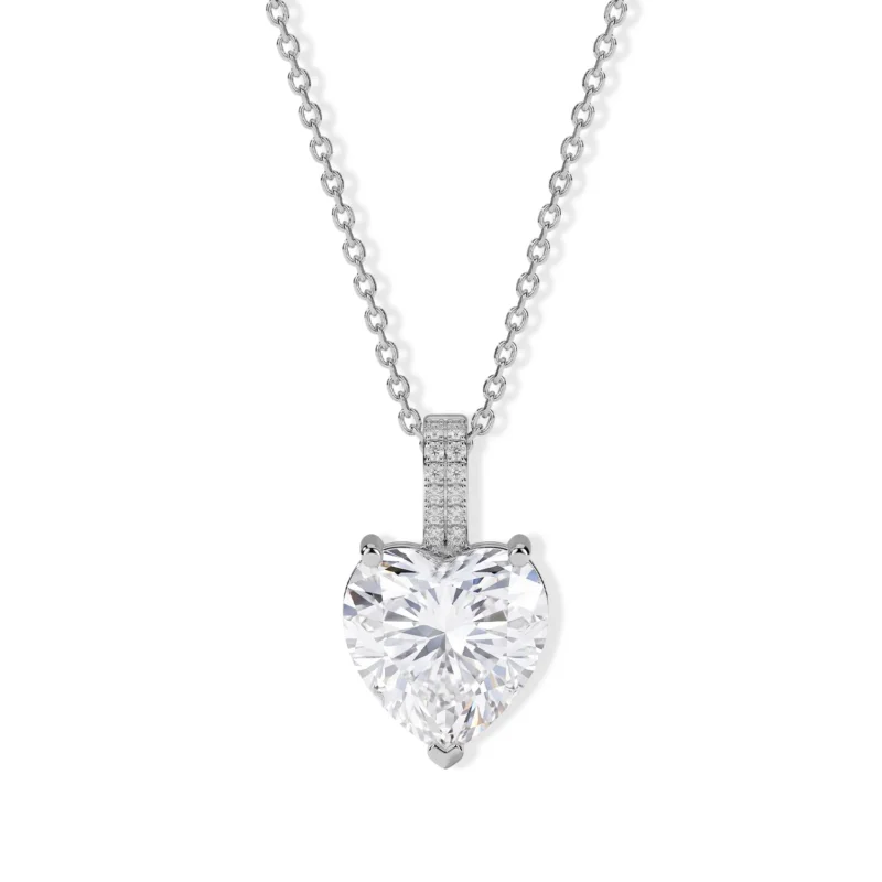 RADIANTA 2er Set GRA zertifiziert Moissanit (D-VVS) Schmuckset ca. 45 cm 925 Silber Rhodiniert ca. 6.26 ct