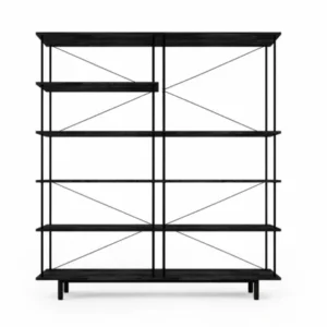 Seiton Regal 5-1 L in Schwarz Eiche von Stellar Works