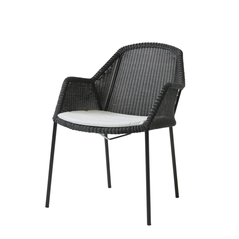 Breeze Stuhl, stapelbar inkl. Kissen von Cane-line