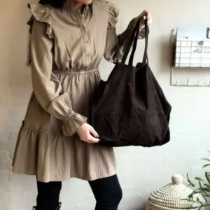 Shopper Julia Veloursleder - Dark Coffee