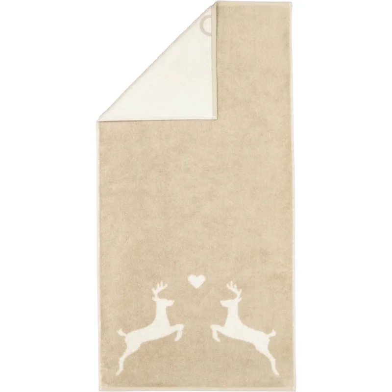 Cawö Handtuch Alpenchic Edition Hirsche 6228 natur