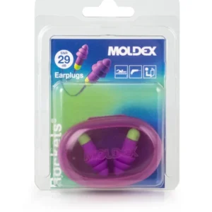 Moldex Wiederverwendbare Gehörschutzstöpsel Rockets Cord, ein Paar im PocketPak/Blister SNR 29 dB