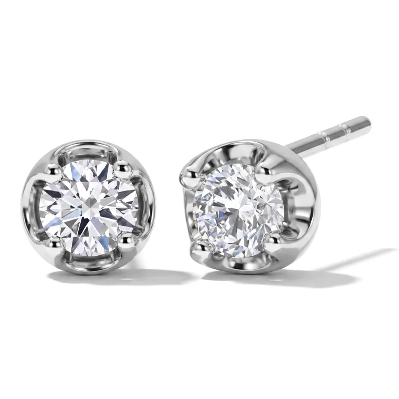 LUXURIANT 0,21 ct. Labor Diamant Ohrringe, 925 Silber platiniert
