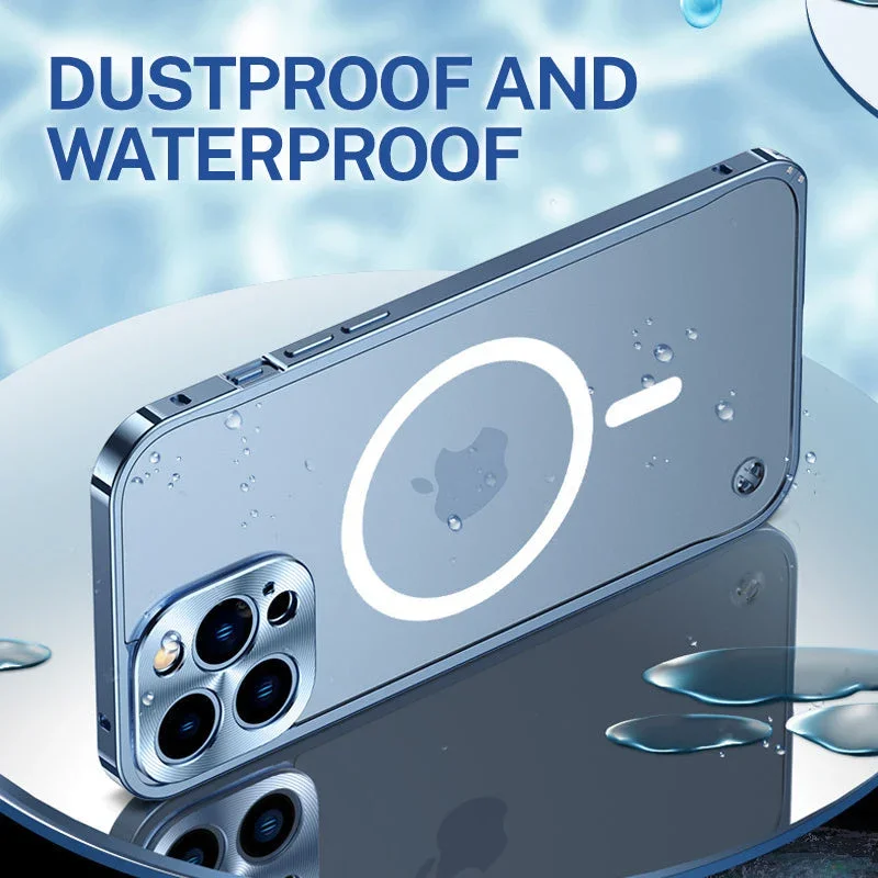 Magnetische Ladehülle mit Metallrahmen für iPhone