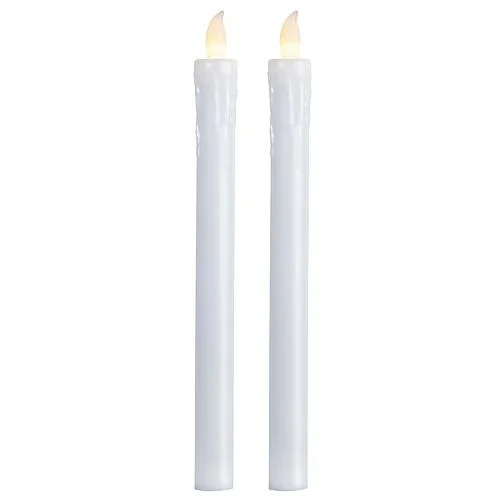 ***LED-Kerzen 2er-Set 'Presse' weiß 066-60