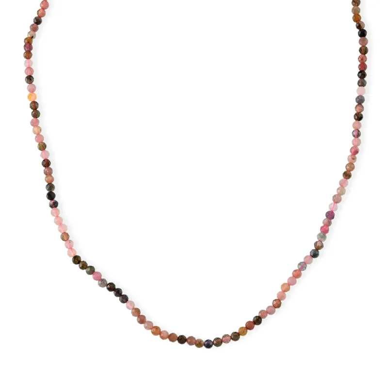 Mehrfarbige Spinell Halskette, 316L Edelstahl ca. 75.00 ct
