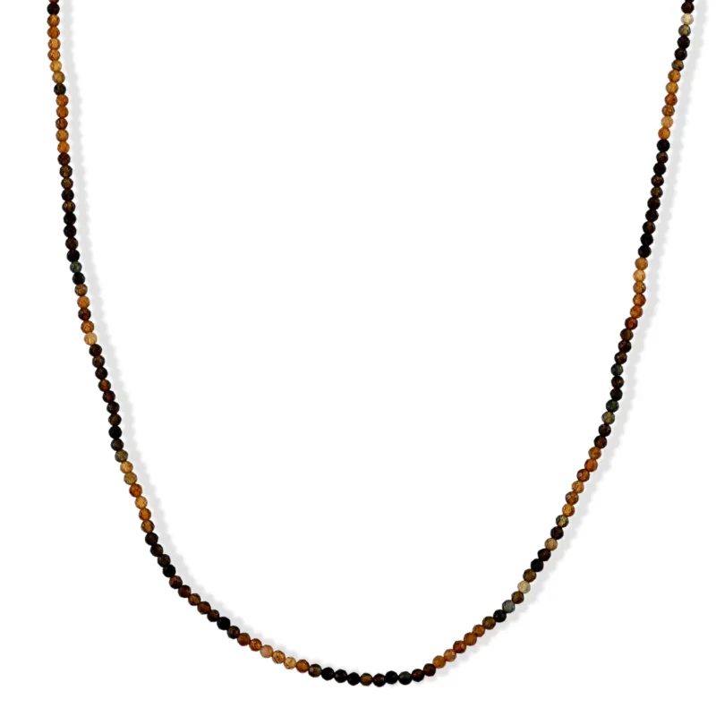 Gelber Turmalin, Mehrfarbige-Turmalin Halskette ca. 45 cm 316L Edelstahl ca. 28.00 ct