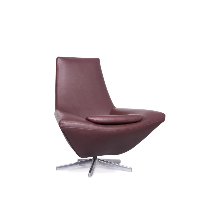 JORI Lederoptik Kunstleder Sessel Bordeaux Drehstuhl #6979