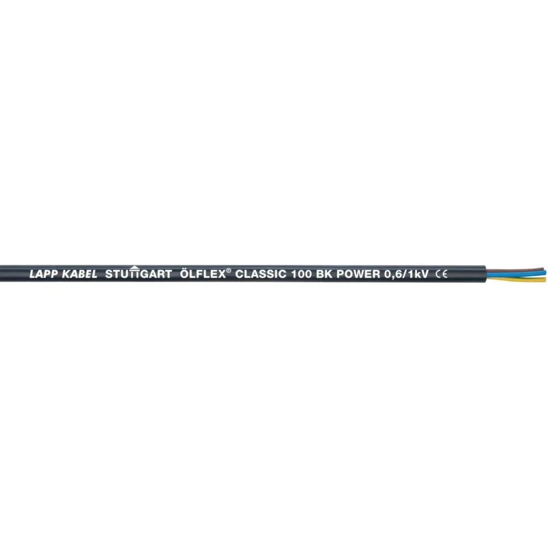 Lapp Kabel&Leitung - Energiekabel >= 1 kV, für ortsveränderlichen Einsatz ÖLFLEX CLASSIC 100 BK 1120463/500 0,6/1 KV 3G1,5 − 500 Meter