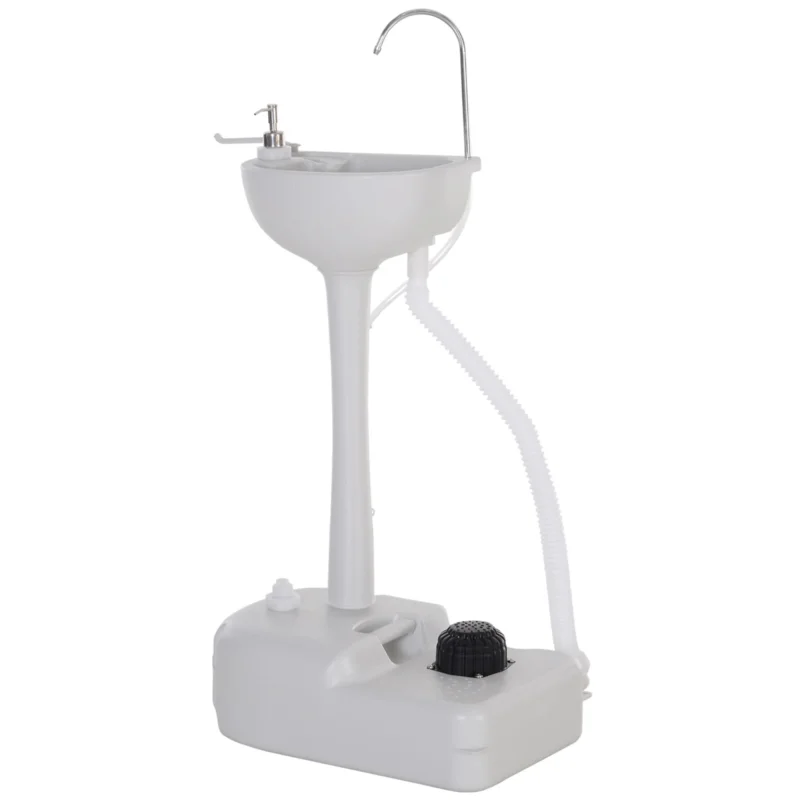 easycomfort easycomfort lavabo portatile da campeggio con 2 ruote maniglia serbatoio acqua 17l e serbatoio sapone 3.5l