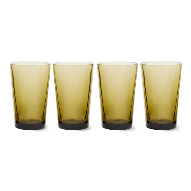 HKliving 70's Glassware Teeglas – 4er-Set aus Buntglas