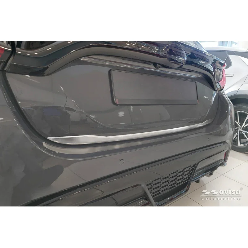 Avisa, Heckklappenleiste, gebürsteter Edelstahl, passt zu Toyota Yaris (P21) (2020-2024) & Facelift (2024-)