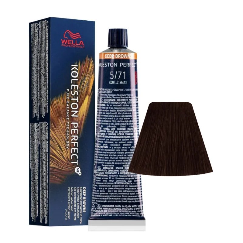 Wella Koleston Perfect Me+ Deep Browns 5/71 Castano Chiaro Sabbia Cenere 60ml - colorazione permanente
