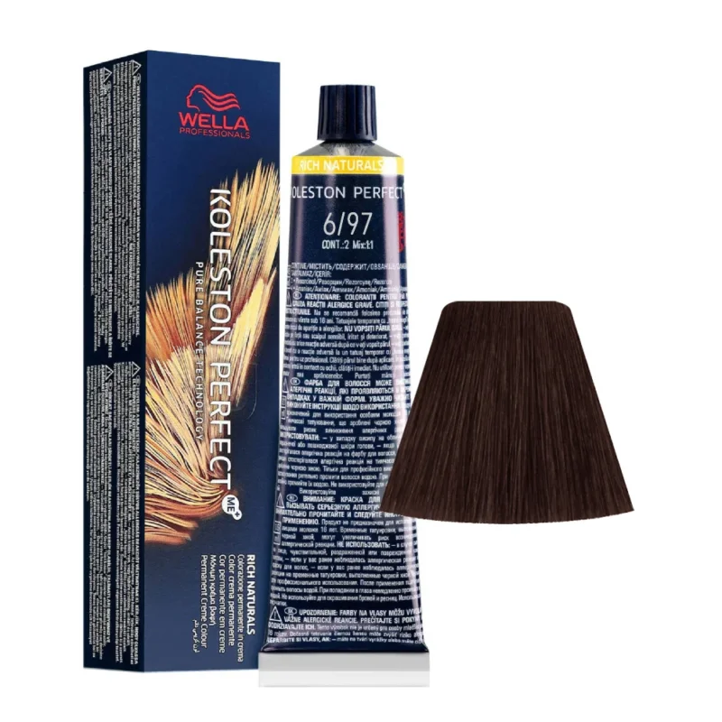 Wella Koleston Perfect Me+ Rich Naturals 6/97 Biondo Scuro Cendré Sabbia 60ml - colorazione permanente
