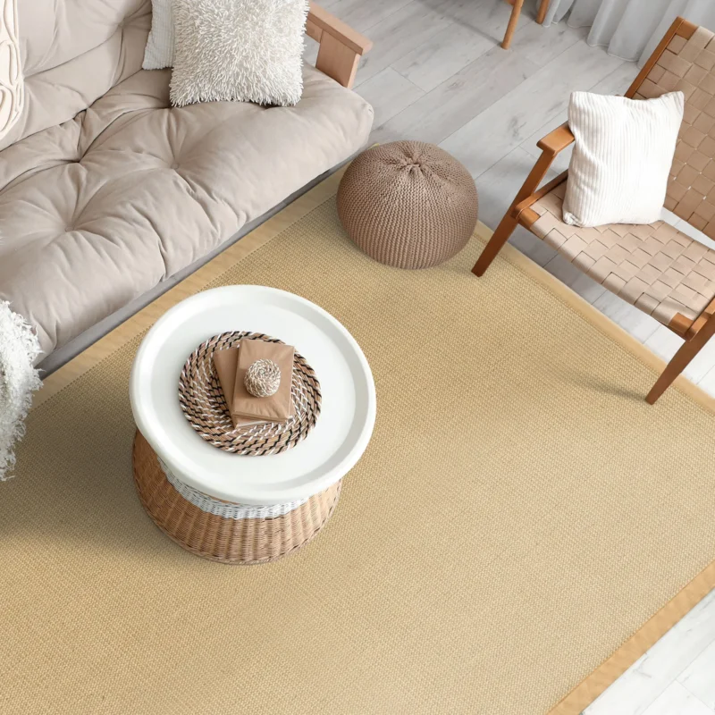 Sisal-Teppich | Bombay | Mit rutschhemmendem Rücken & Baumwollbordüre | In vielen Größen