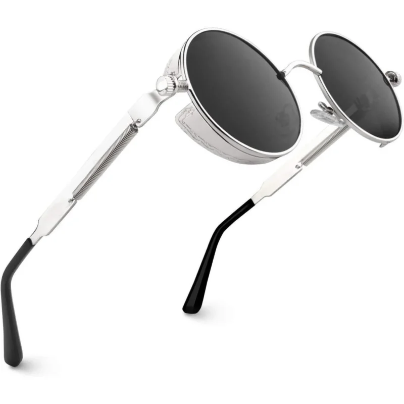 CGID Retro Runde Sonnenbrille Polarisiert Vintage Steampunk