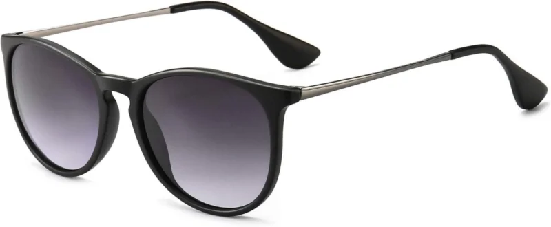 Polarisierte Runde Vintage Sonnenbrille Retro Stil UV400 Schutz
