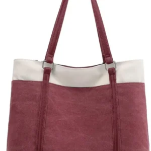 Damen Handtasche Canvas Schultertasche Casual Groß Shopper Elegant