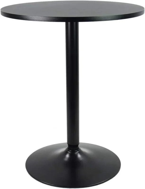 Runder Bistrotisch Stehtisch Höhe 73cm Schwarz MDF Stahl