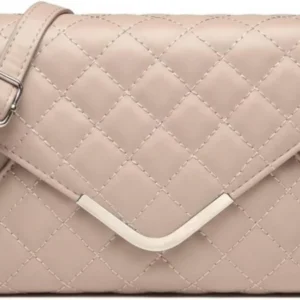 Damen Umhängetasche Klein Leder Gesteppte Crossbody Bag