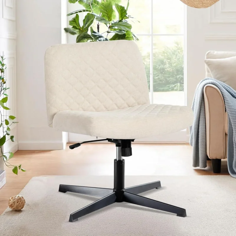 Ergonomischer Bürostuhl ohne Armlehnen, Lesesessel mit Wippfunktion