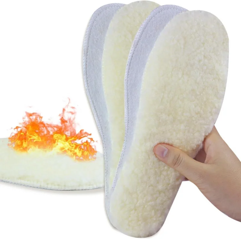 2er Pack Warme Winter Einlagen aus Schafwolle - Atmungsaktiv
