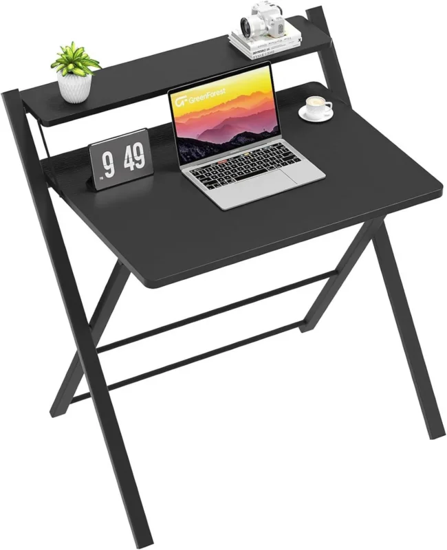Klappschreibtisch Schwarz Kleiner Keine Montage Home Office