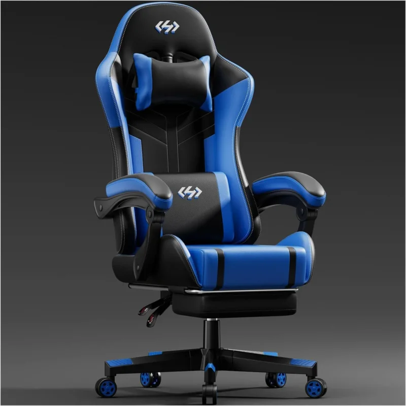 Ergonomischer Gaming Stuhl mit Kopfstütze und