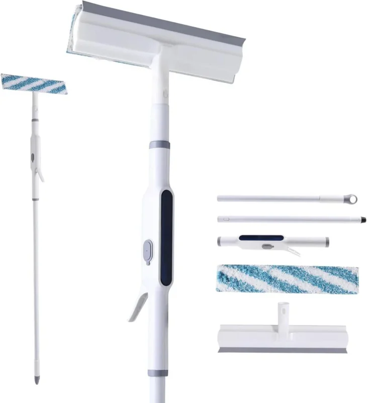 Fensterabzieher Profi Sprühfunktion Set Abzieher Dusche Fibre Cloth