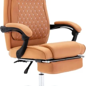 Ergonomischer Bürostuhl mit Fußstütze und Lendenwirbelstütze