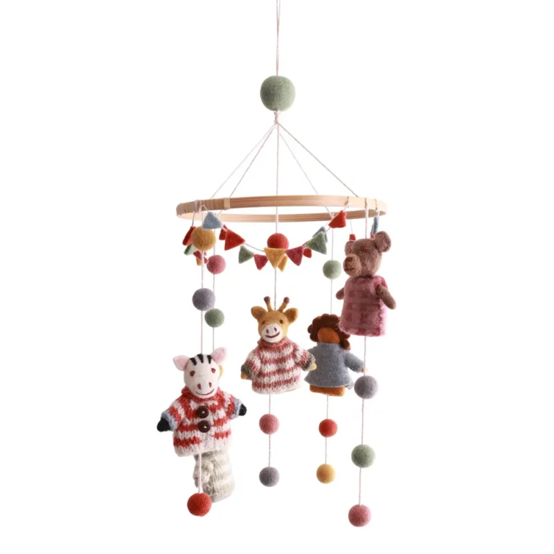 Gry & Sif - Mobile Filz - Handpuppen mit Girlande