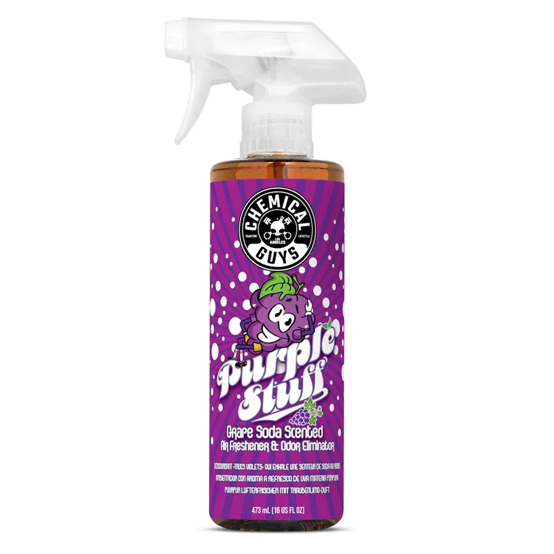 Chemical Guys Purple Stuff Grape Soda Scent Air Freshener & Odor Eliminator (473ml)